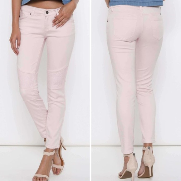pink moto jeans
